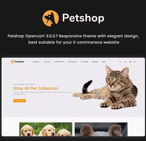 petshop宠物猫粮狗粮主题Opencart