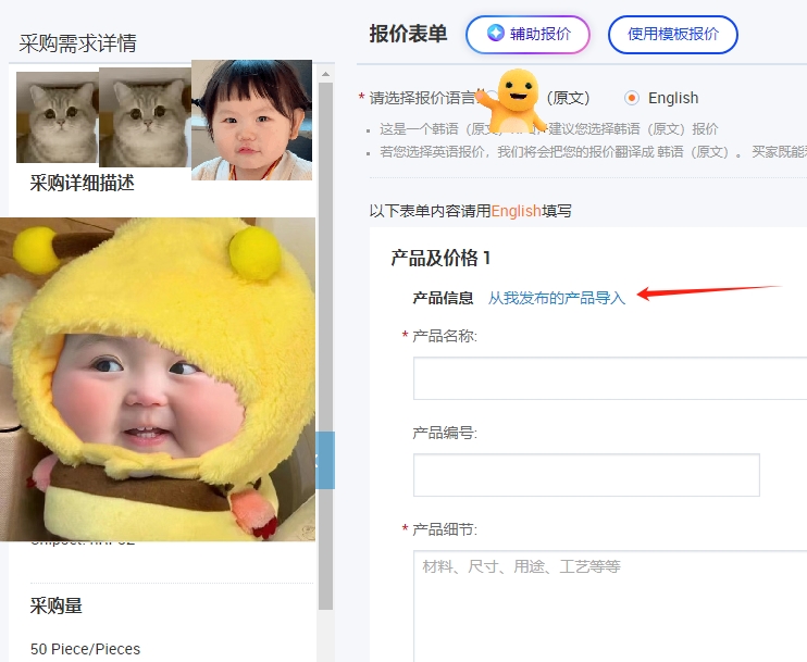 阿里巴巴国际站RFQ